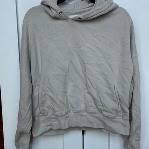 Abercrombie & Fitch Light Beige Cropped Hoodie